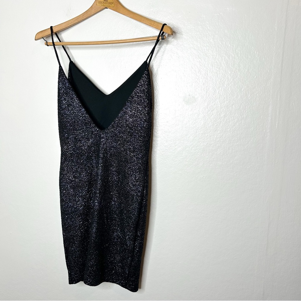 Mezzanine USA Sparkle Glitter Festive Party Bodycon Mini Dress Medium M - Picture 8 of 8